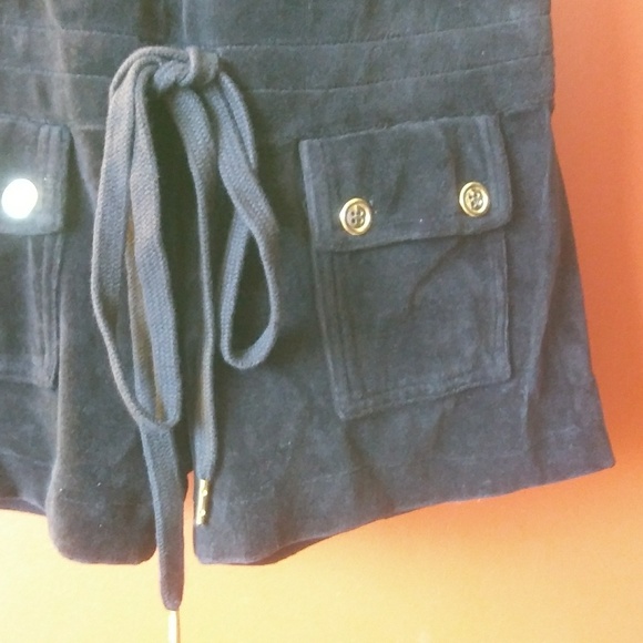 Juicy Couture Velvety Black Romper, Gold Trim - Picture 5 of 7